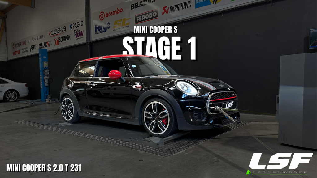 Stage 1 sur Mini Cooper S 2.0T 231 à Sciez-sur-Léman : des performances optimisées avec 285 cv et 421 Nm après reprogrammation sur-mesure