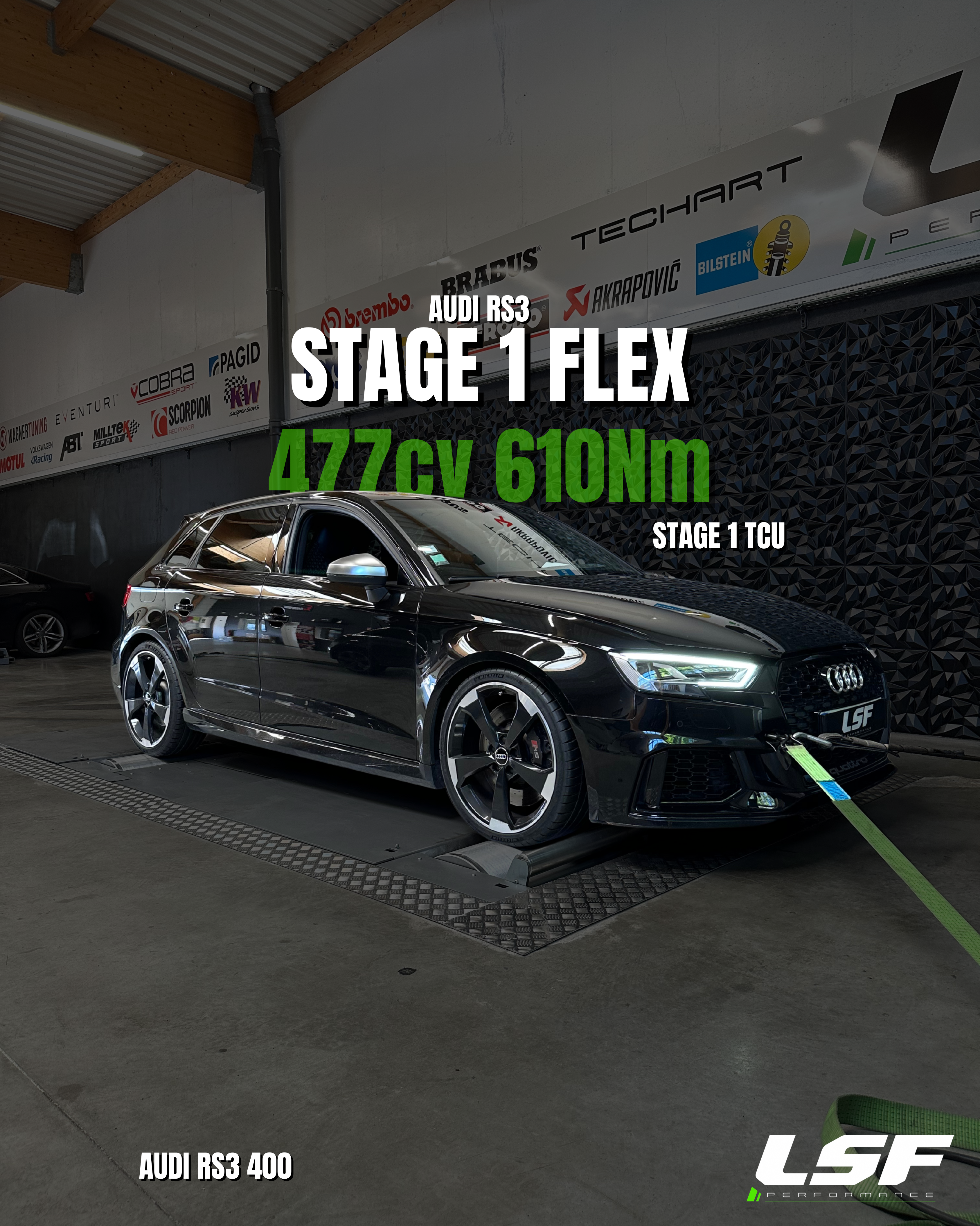 Stage 1 FlexFuel E85 + Stage 1 TCU sur cette Audi RS3 400 🛠 Résultat : 479ch / 610Nm 📊 Optimisation sur-mesure & passage au banc inclus. Swipe pour voir la courbe. #AudiRS3 #Stage1E85 #RS3FlexFuel #TCUStage1 #LSFPerformance #ReprogrammationSurMesure #RS3Nation
