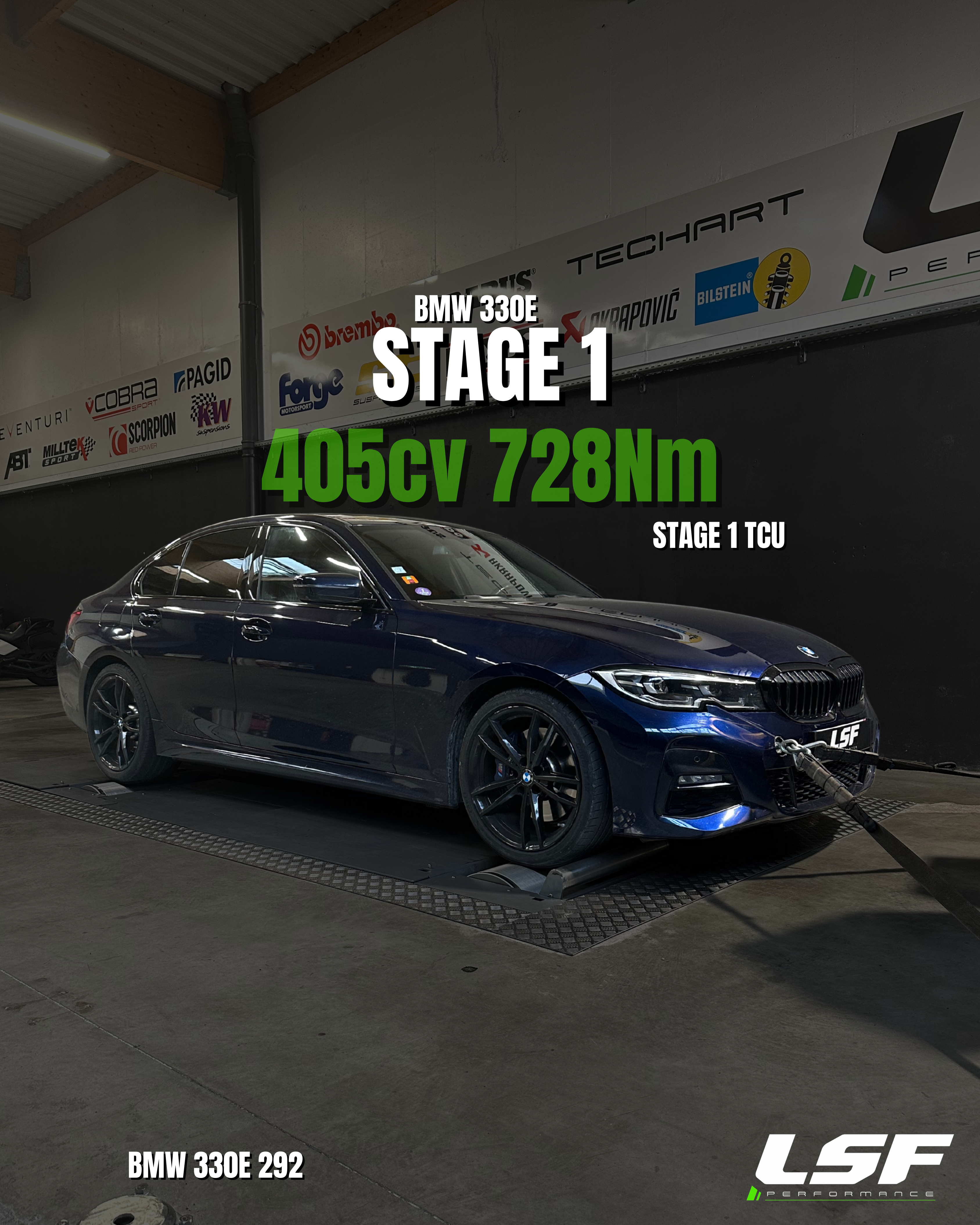 Reprogrammation moteur Stage 1 + Stage 1 TCU – BMW 330e 292 ch