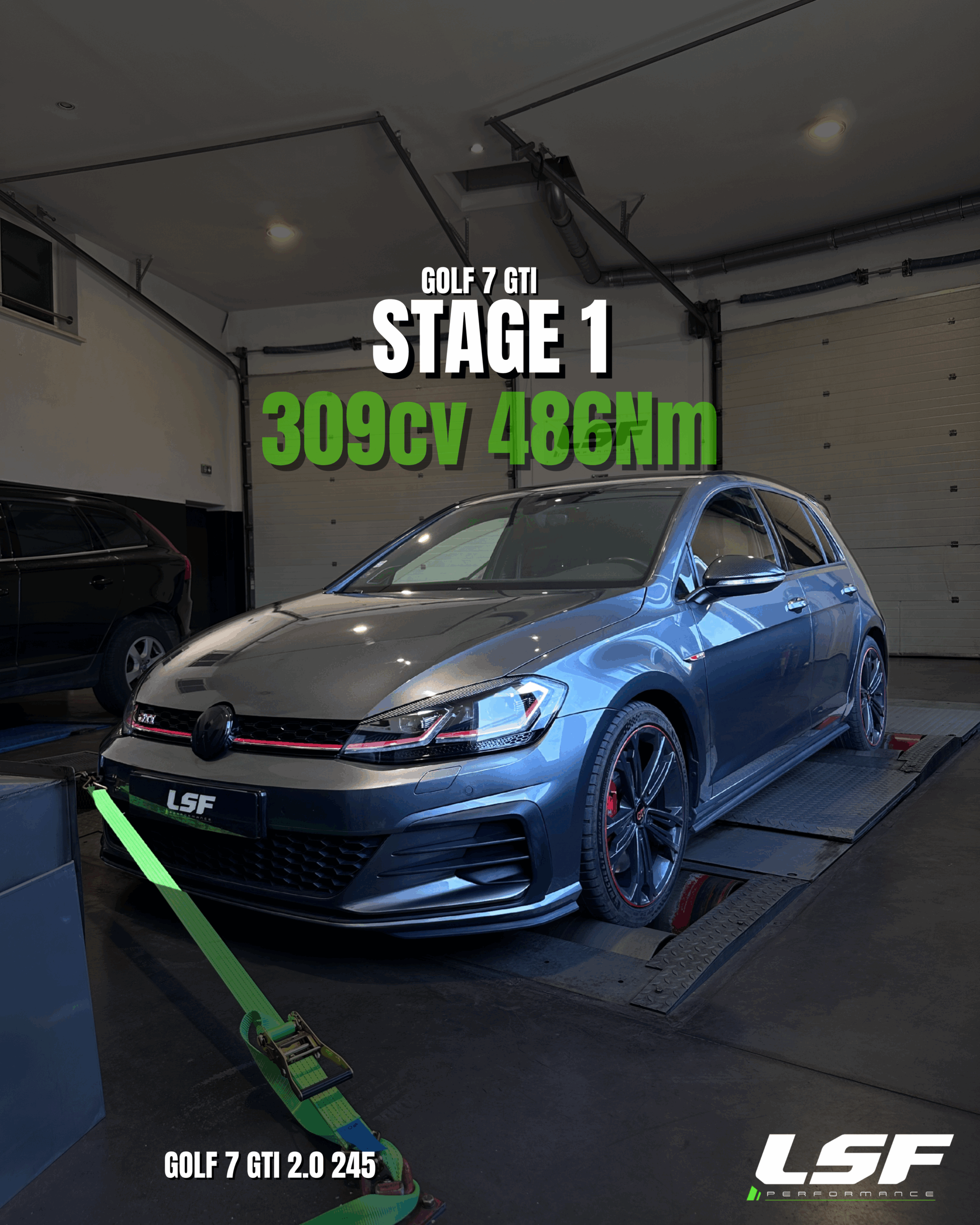 Reprogrammation moteur Stage 1 – Volkswagen Golf VII GTI 245 – Miramas