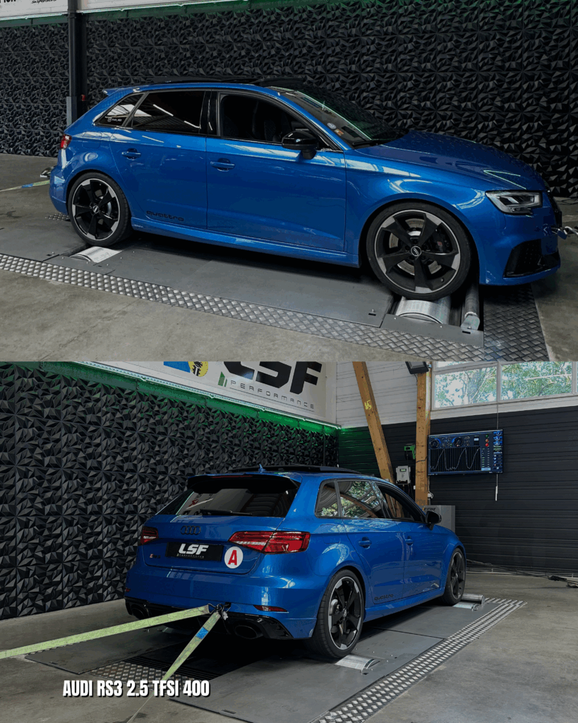 Conversion FlexFuel E85 Audi RS3 | LSF Performance 74 Évian Haute-Savoie Faites convertir votre Audi RS3 au bioéthanol E85 avec LSF Performance 74, spécialiste en reprogrammation moteur et conversions FlexFuel en Haute-Savoie, près d’Évian-les-Bains. Roulez à l’E85, au SP98 ou en mélange grâce à une cartographie sur-mesure, réalisée par nos ingénieurs motoristes sur banc de puissance. Réduisez jusqu’à 50 % votre budget carburant tout en conservant les performances et la fiabilité de votre moteur. Profitez d’une optimisation sûre, durable et respectueuse des tolérances mécaniques. Prenez rendez-vous chez LSF Performance 74 et découvrez une nouvelle liberté de conduite avec votre Audi RS3.