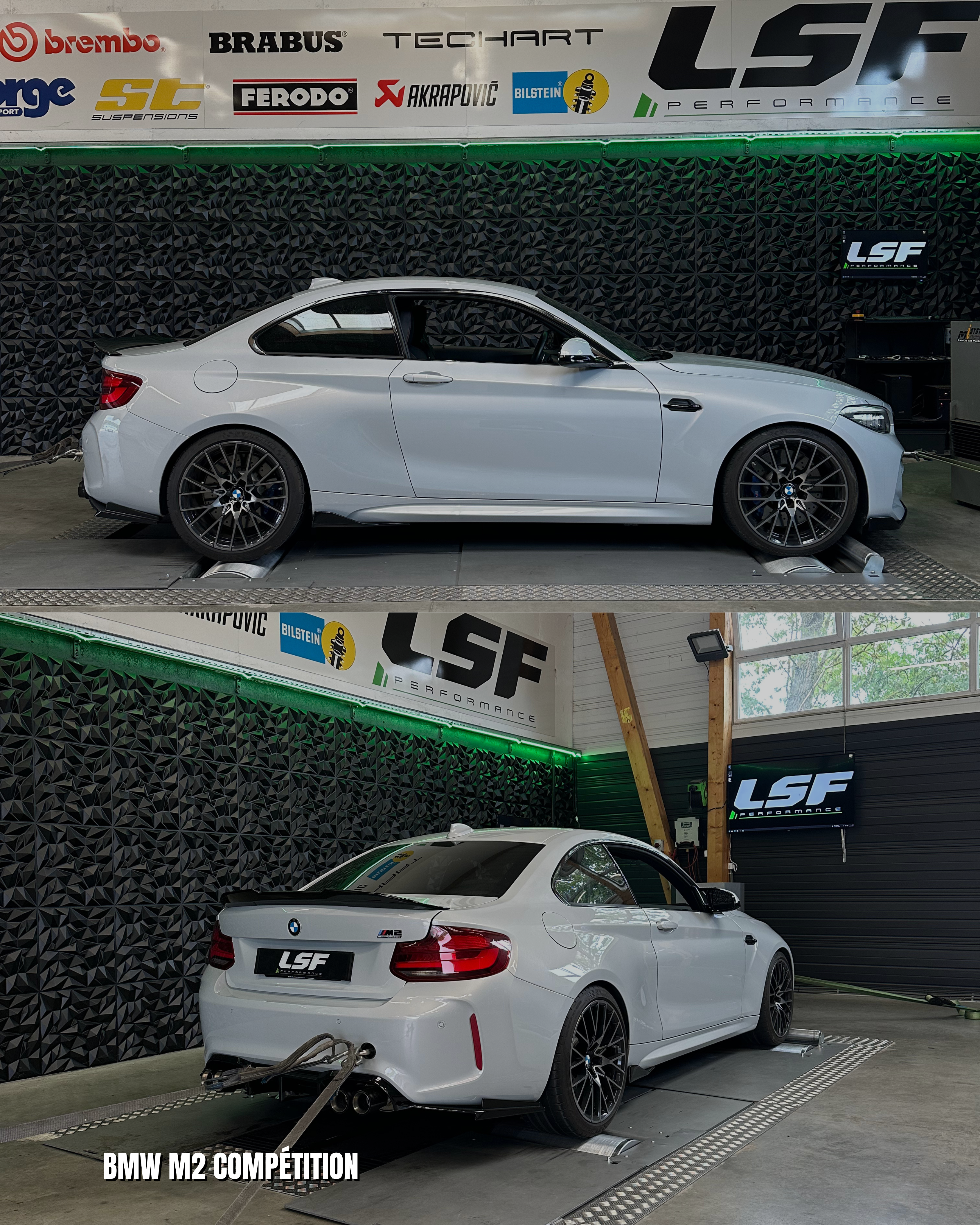 Description SEO – Stage 1 + FAP + Stage 1 TCU BMW M2 Compétition – LSF Performance 74

Optimisation complète de BMW M2 Compétition chez LSF Performance 74 à Évian-les-Bains (Haute-Savoie) avec Stage 1 moteur, solution FAP et Stage 1 TCU. Cette préparation sur-mesure permet d’augmenter la puissance et le couple du moteur S55 3.0L biturbo, d’optimiser la réactivité de la transmission et de garantir une fiabilité maximale.

Chaque intervention est réalisée sur banc de puissance 4x4, avec un diagnostic précis et une calibration personnalisée par nos ingénieurs motoristes spécialisés. Le Stage 1 améliore le rendement moteur de façon sécurisée, la solution FAP assure le respect des contraintes mécaniques et environnementales, et le Stage 1 TCU adapte la boîte de vitesses aux nouvelles performances.

📍 Disponibilité pour clients Haute-Savoie et région lémanique : Évian, Thonon, Annemasse, Genève, Lausanne.

✅ Avantages de cette préparation BMW M2 Compétition :

Gain de puissance et couple significatif

Transmission optimisée et plus réactive

Préparation moteur fiable, mesurable et sécurisée

Expérience de conduite sportive et dynamique

Avec plus de 15 ans d’expertise en optimisation moteur, reprogrammation et installation sur banc, LSF Performance 74 est votre centre de référence pour la préparation hautes performances sur BMW.