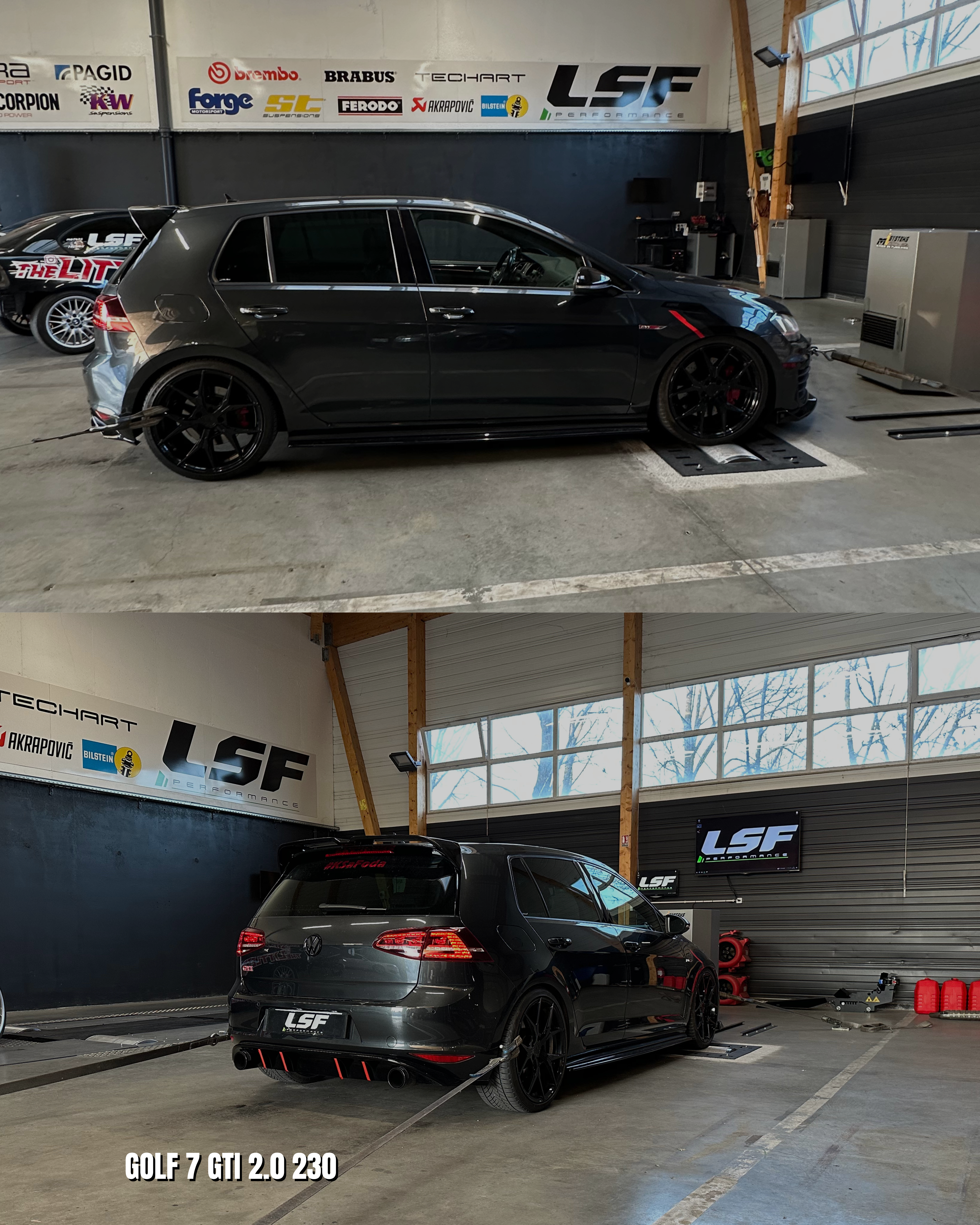 Préparation complète Stage 2 pour Golf 7 GTI 2.0 230 ch chez LSF Performance 74 (Évian, Haute-Savoie) avec solution catalyseur, Pop & Bang et ligne Dacata LSF Exhaust. Optimisation moteur sécurisée sur banc de puissance, gains de puissance et couple mesurables, sonorité sportive unique et fiabilité garantie. Installation professionnelle de la Dacata LSF Exhaust, échappement inox haut de gamme pour Golf 7 GTI.