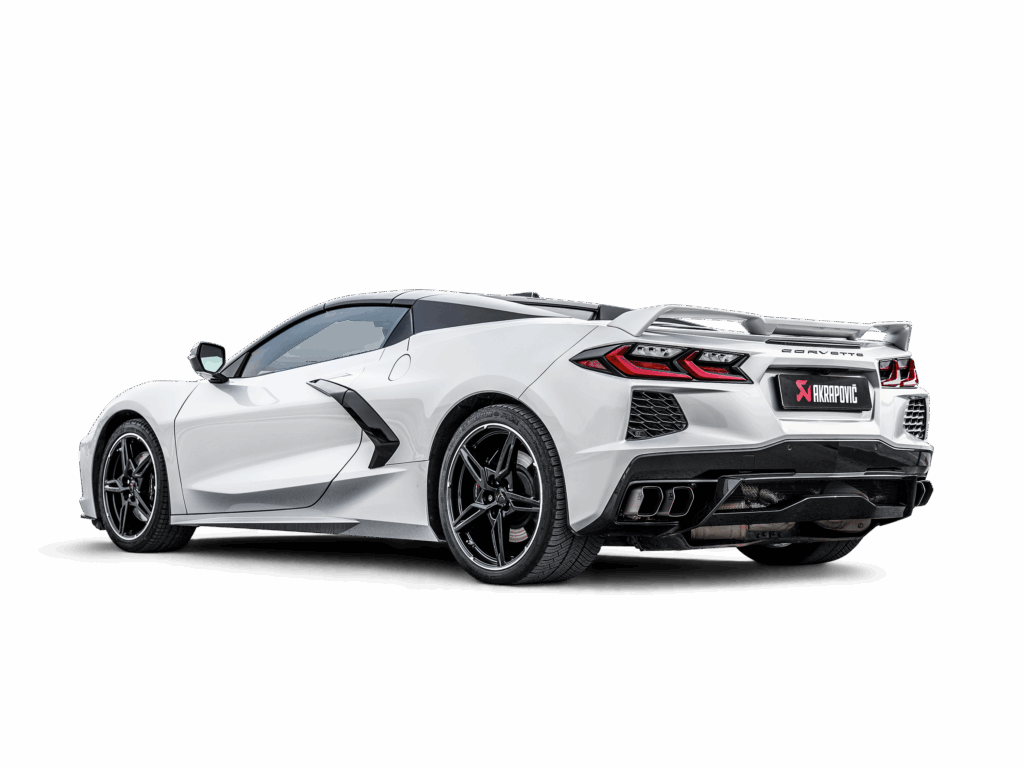 Echappement akrapovic disponible pour sublimer la puissance Corvette C8 chez LSF PERFORMANCE