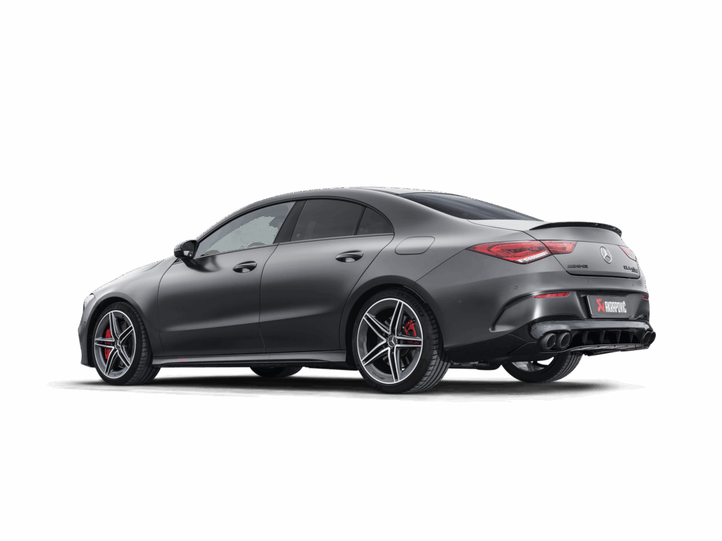Echappement akrapovic disponible pour sublimer la puissance CLA 45 S AMG chez LSF PERFORMANCE